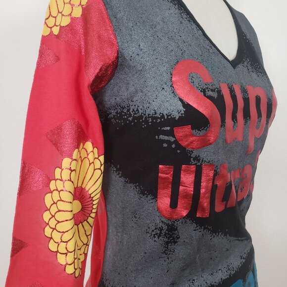 Rare Custo Barcelona Y2k Sz 2 Pop Long Sleeve Neiman Marcus PoP Art Japanese - Picture 5 of 7